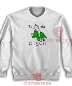 Disco Unicorn Riding Triceratops Sweatshirt Graphic Tee S-5XL