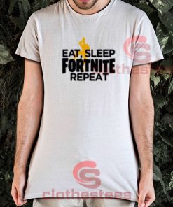 Eat Sleep Fortnite Repeat Art T-Shirt S-3XL