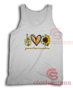Peace Love and Sunshine Tank Top Sunflower Size S-3XL