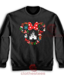 Disney Christmas Cute Sweatshirt Minnie Head S-5XL
