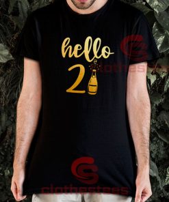 Hello Year 21 T-Shirt Happy New Year 2021 Size S-3XL