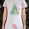 Merry Catmas Christmas T-Shirt Cat Christmas Tree Size S-3XL