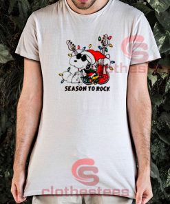 Snoopy Season To Rock T-Shirt Christmas
